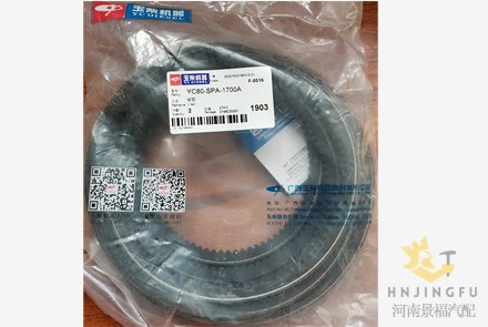 Yuchai YC80-SPA-1700A/J41JG-1307002 water pump V-belt V belt price
